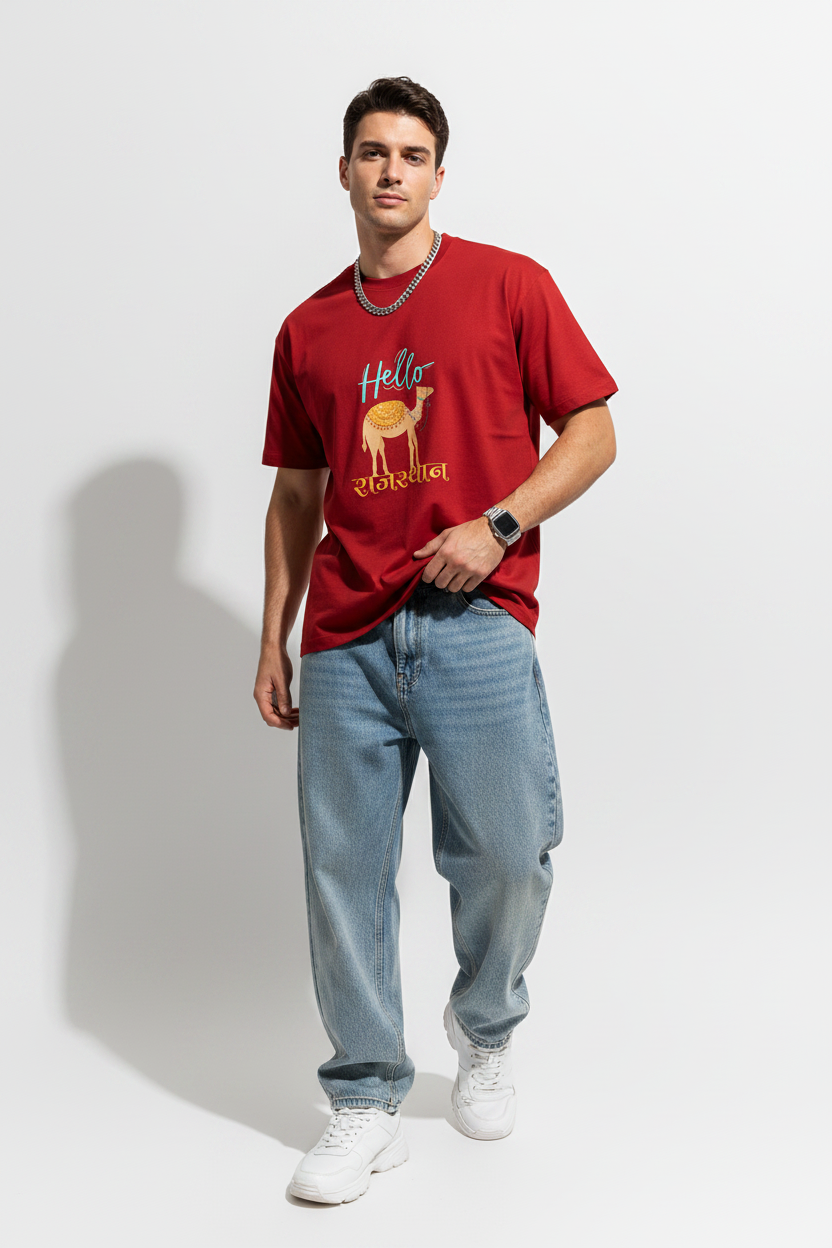 Hello Rajasthan Unisex Graphic T-shirt | The Royal Cartel Fashion