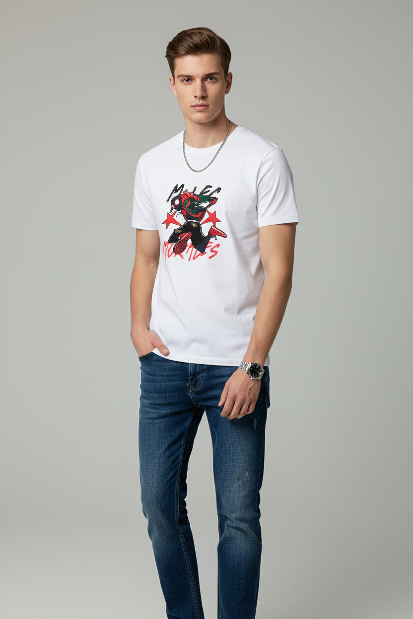 Spider-Man Miles Morales Streetwear Graphic T-shirt