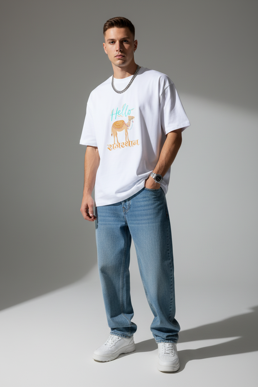 Hello Rajasthan Unisex Graphic T-shirt | The Royal Cartel Fashion