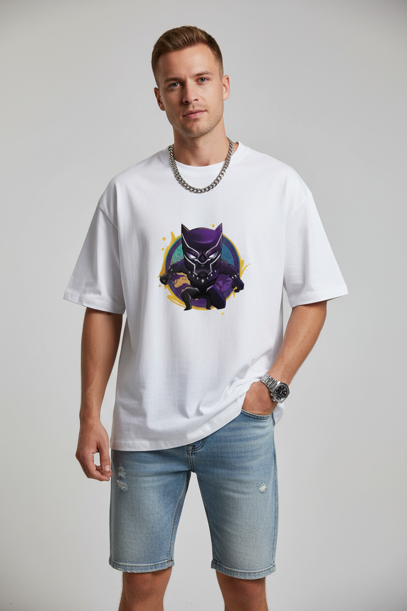 💜 Marvel Black Panther Chibi Graphic T-shirt | The Royal Cartel Fashion