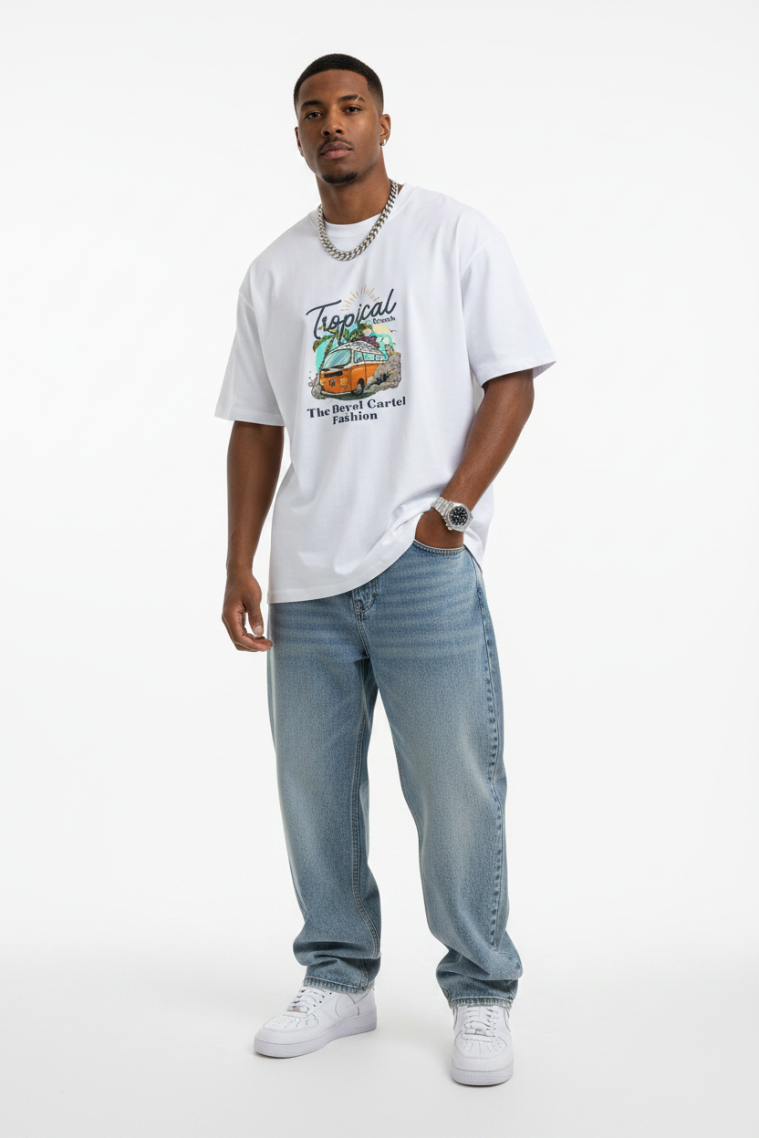 🏖️ Tropical Beach Unisex T-Shirt — The Royal Cartel Fashion