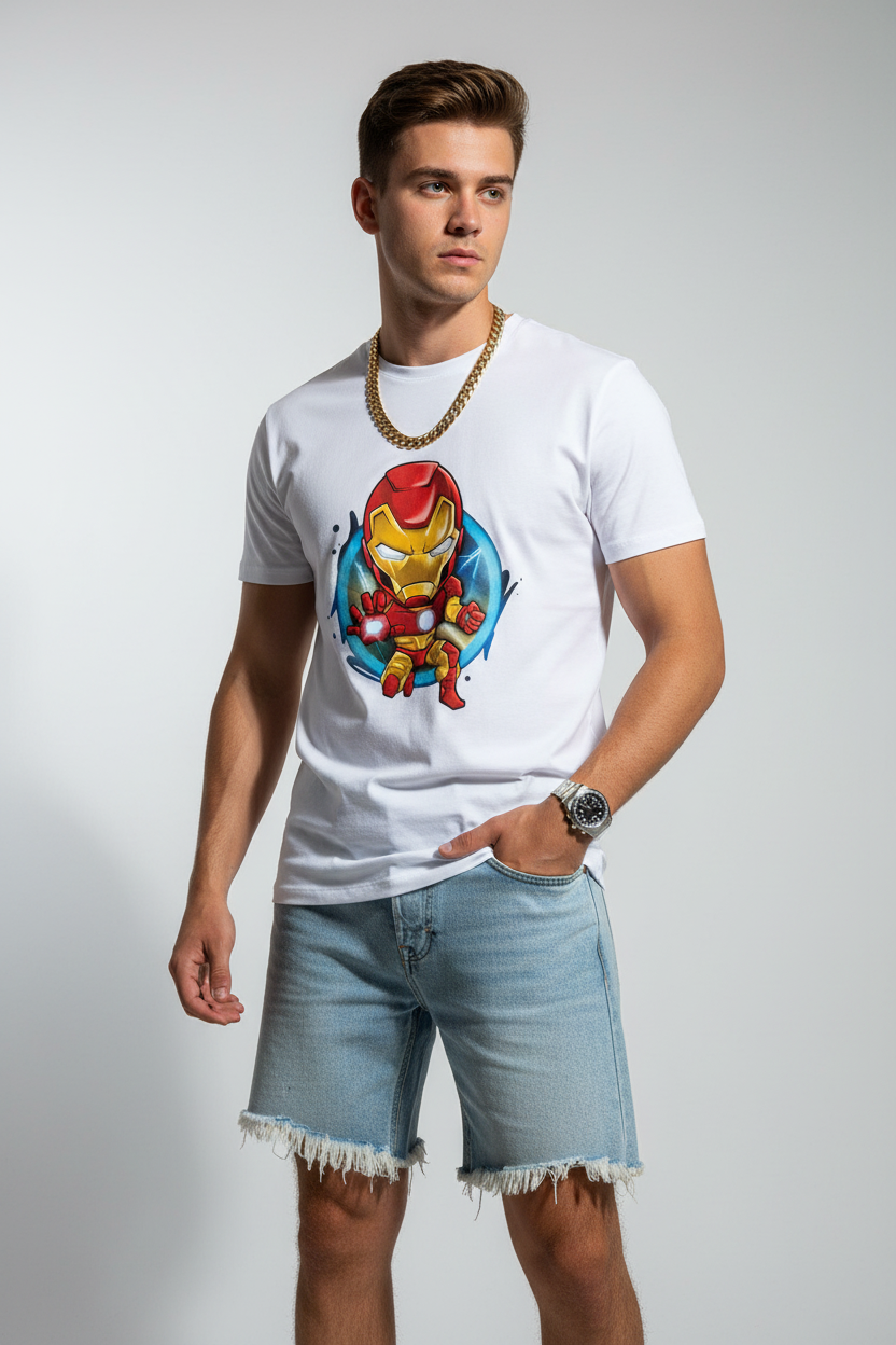 Iron Man Marvel Chibi Graphic T-shirt | The Royal Cartel Fashion