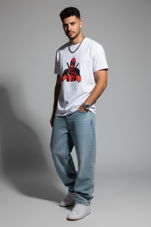 Deadpool Heart Graphic T-shirt | The Royal Cartel Fashion