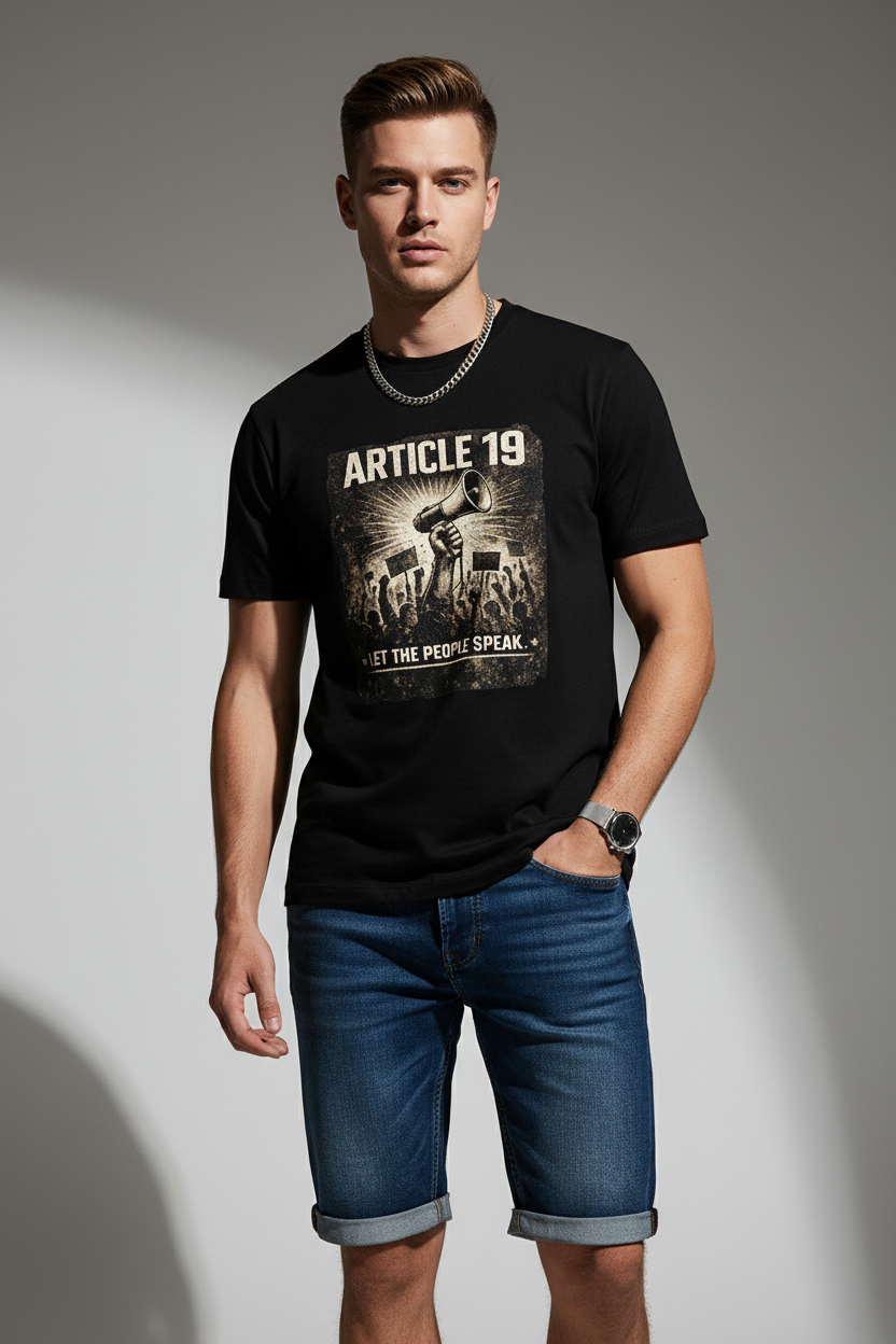 Article 19 Let The People Speak 📢 Graphic T-shirt | The Royal Cartel Fashion