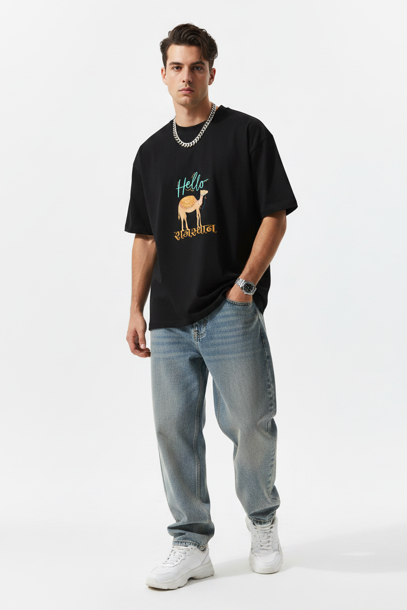 Hello Rajasthan Unisex Graphic T-shirt | The Royal Cartel Fashion