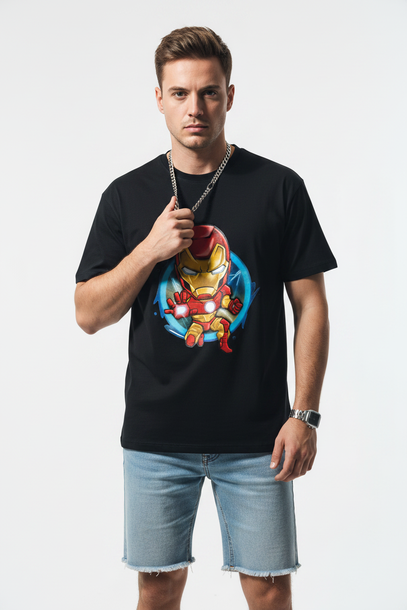 Iron Man Marvel Chibi Graphic T-shirt | The Royal Cartel Fashion