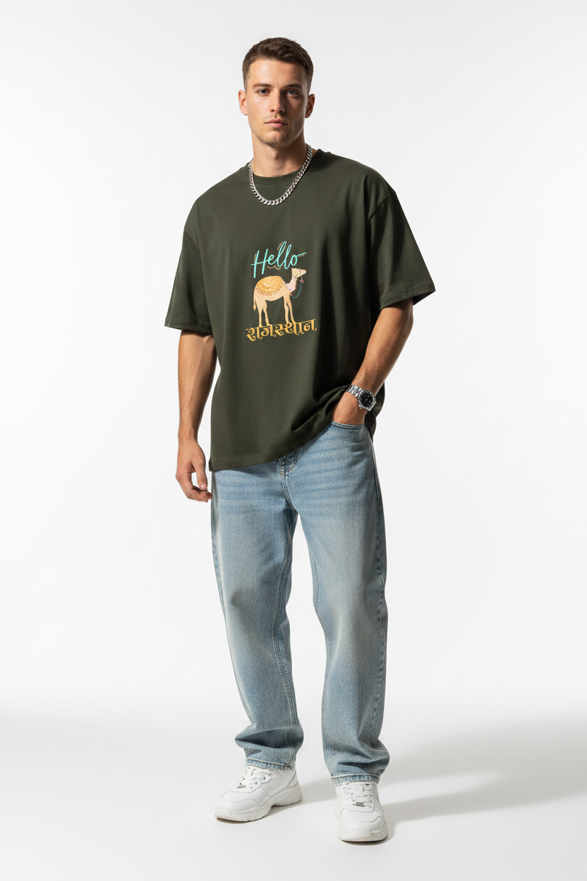 Hello Rajasthan Unisex Graphic T-shirt | The Royal Cartel Fashion