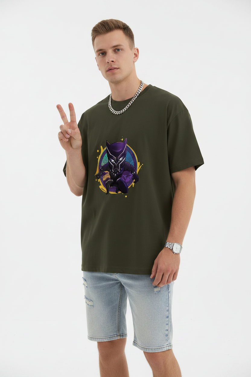 💜 Marvel Black Panther Chibi Graphic T-shirt | The Royal Cartel Fashion