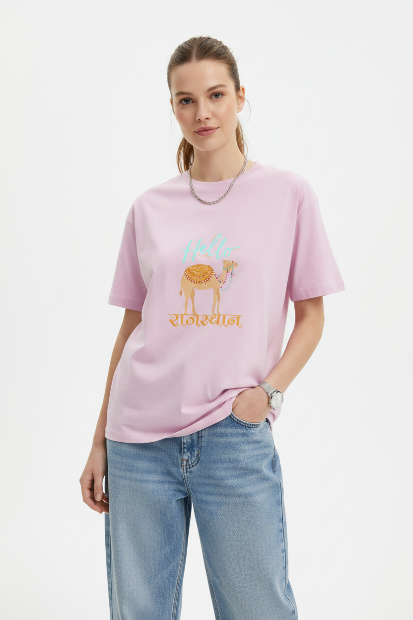Hello Rajasthan Unisex Graphic T-shirt | The Royal Cartel Fashion