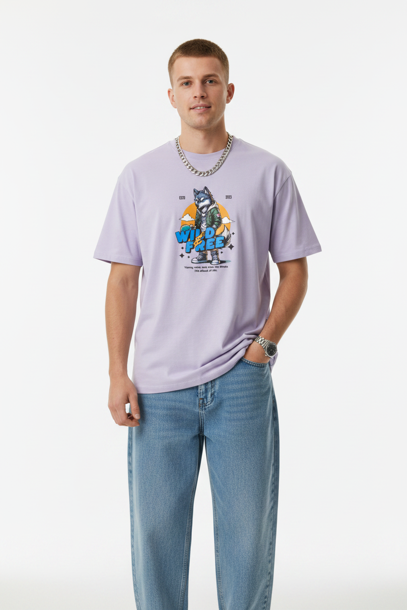 Wild & Free Wolf Streetwear T-shirt