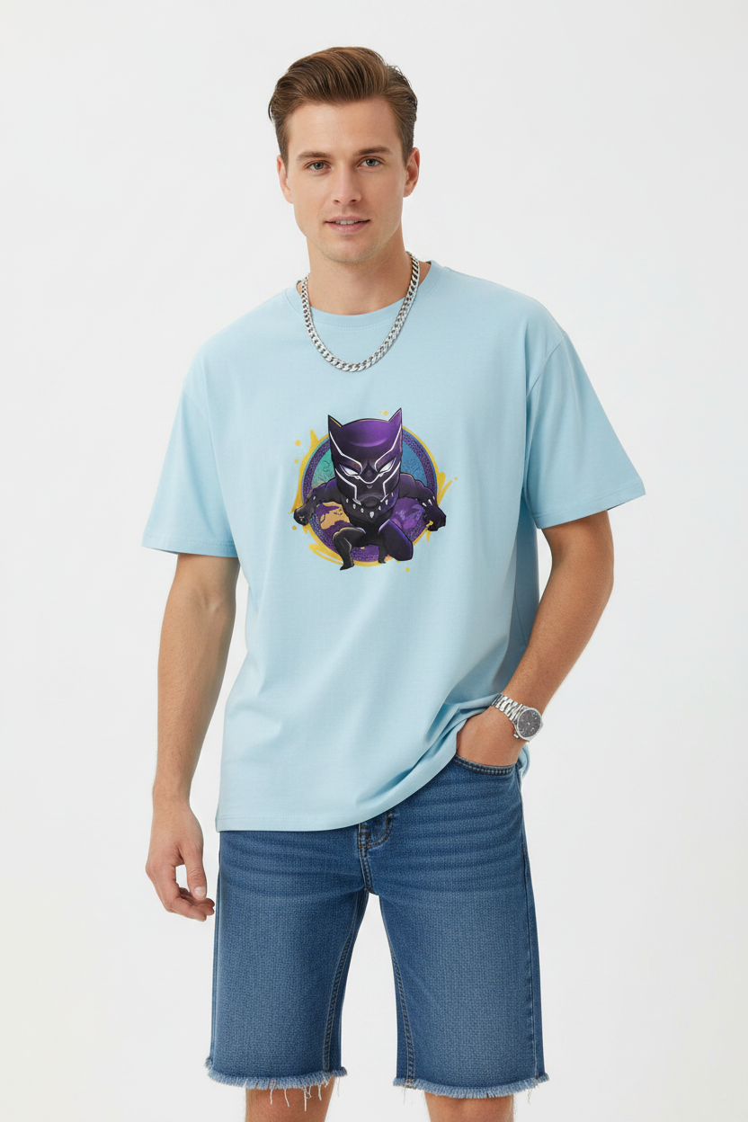 💜 Marvel Black Panther Chibi Graphic T-shirt | The Royal Cartel Fashion