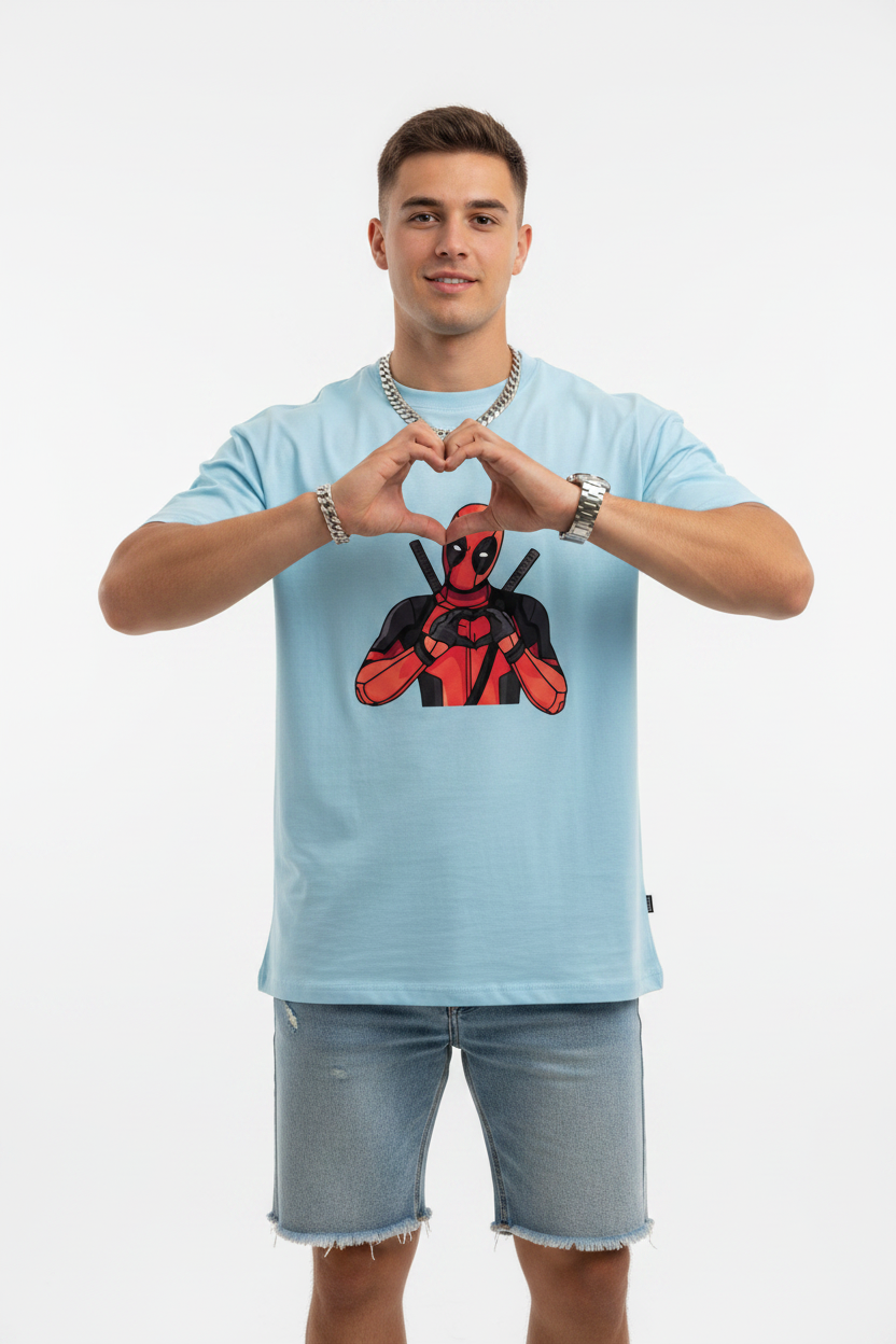 Deadpool Heart Graphic T-shirt | The Royal Cartel Fashion