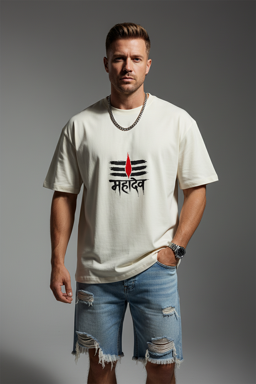 🔱 A Mahadev Calligraphy Unisex T-shirt | The Royal Cartel Fashion