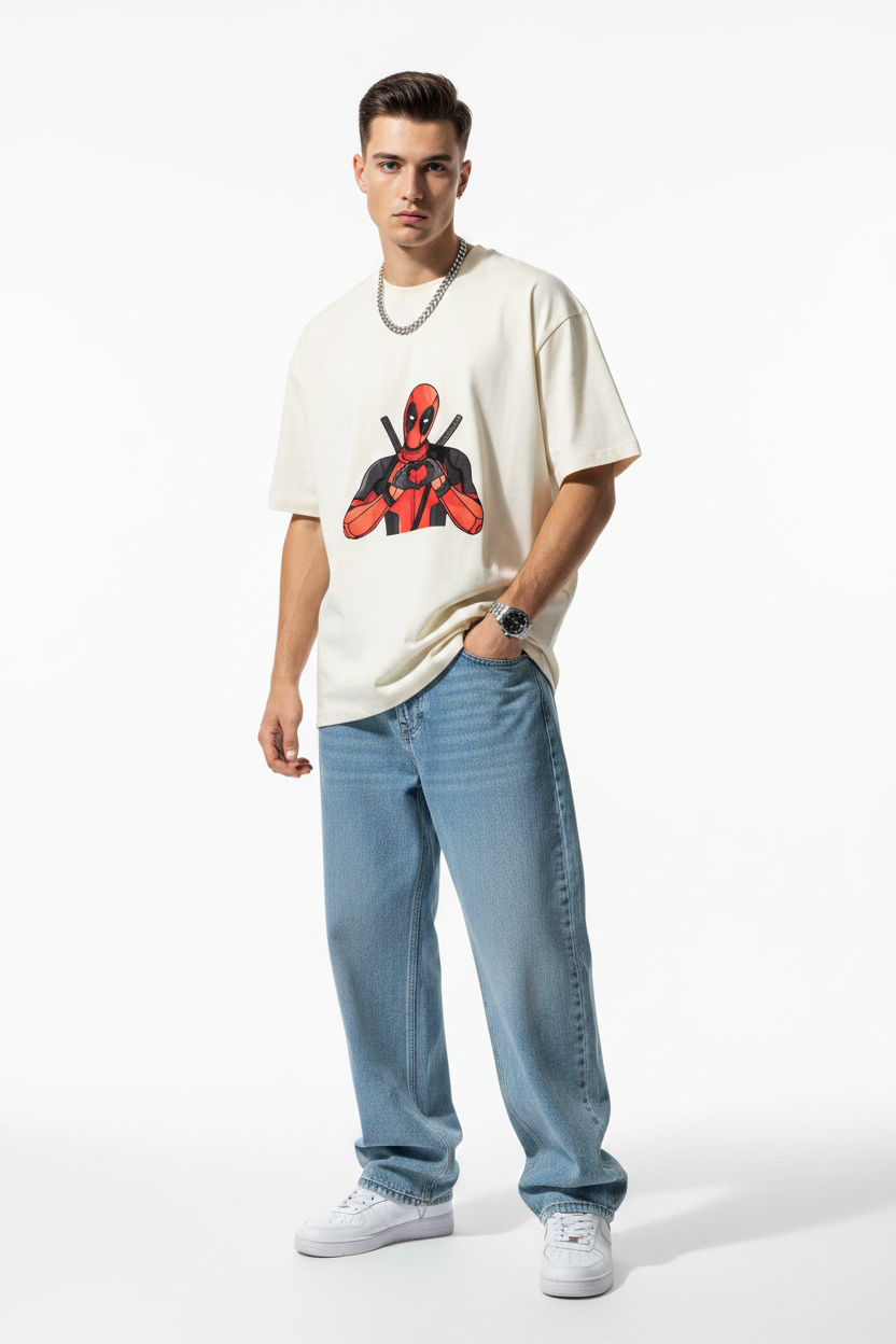 Deadpool Heart Graphic T-shirt | The Royal Cartel Fashion